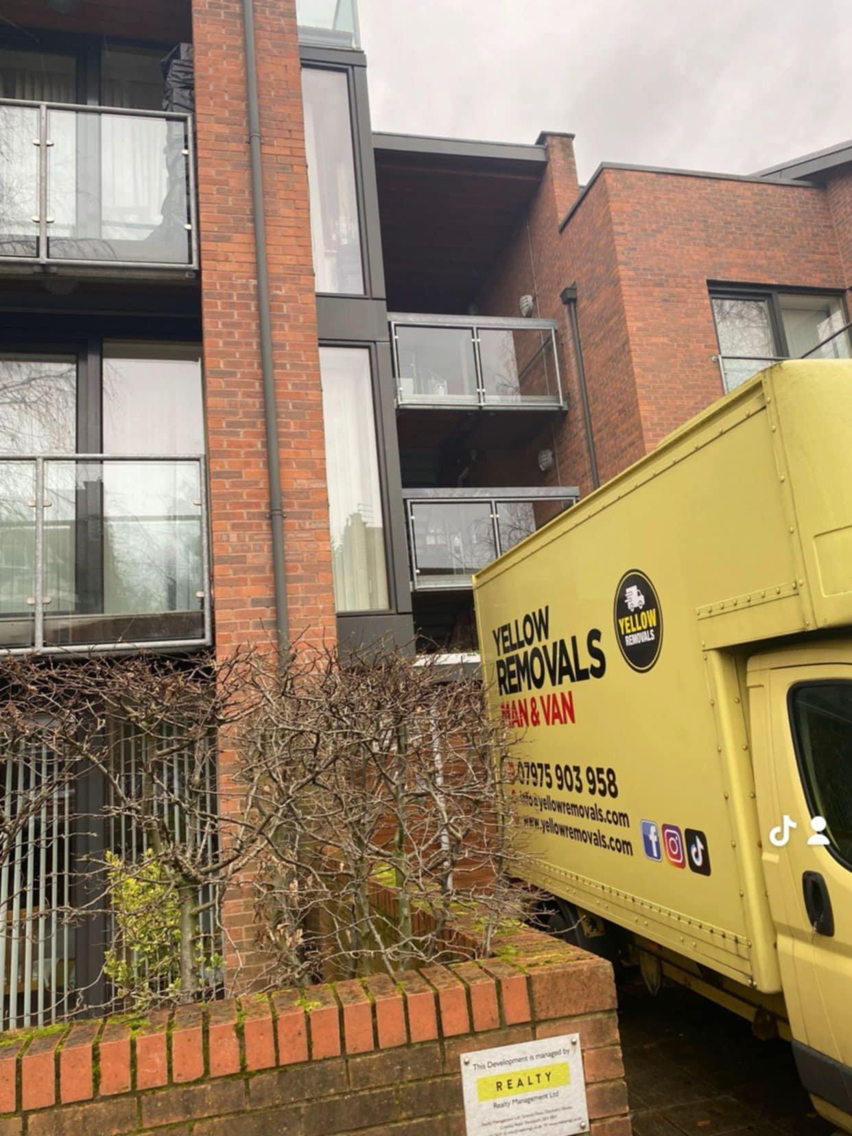 Professional movers at work