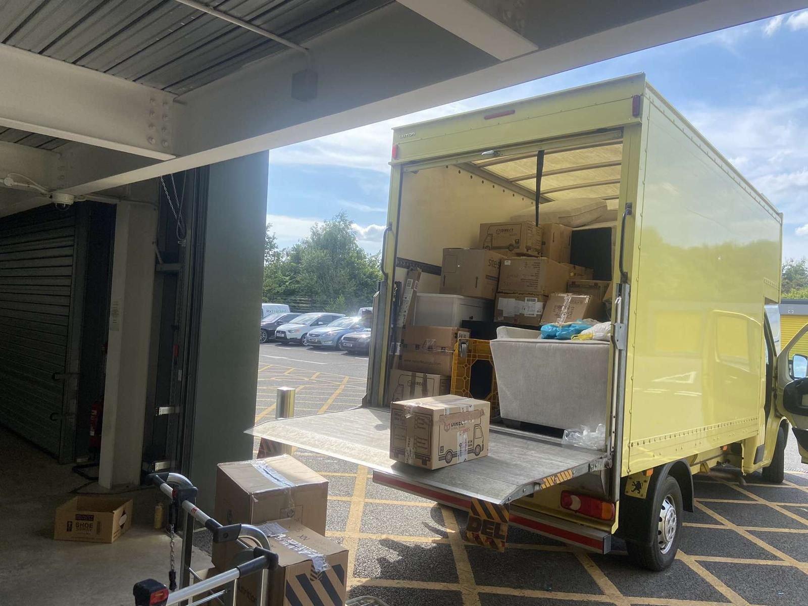 Professional movers at work