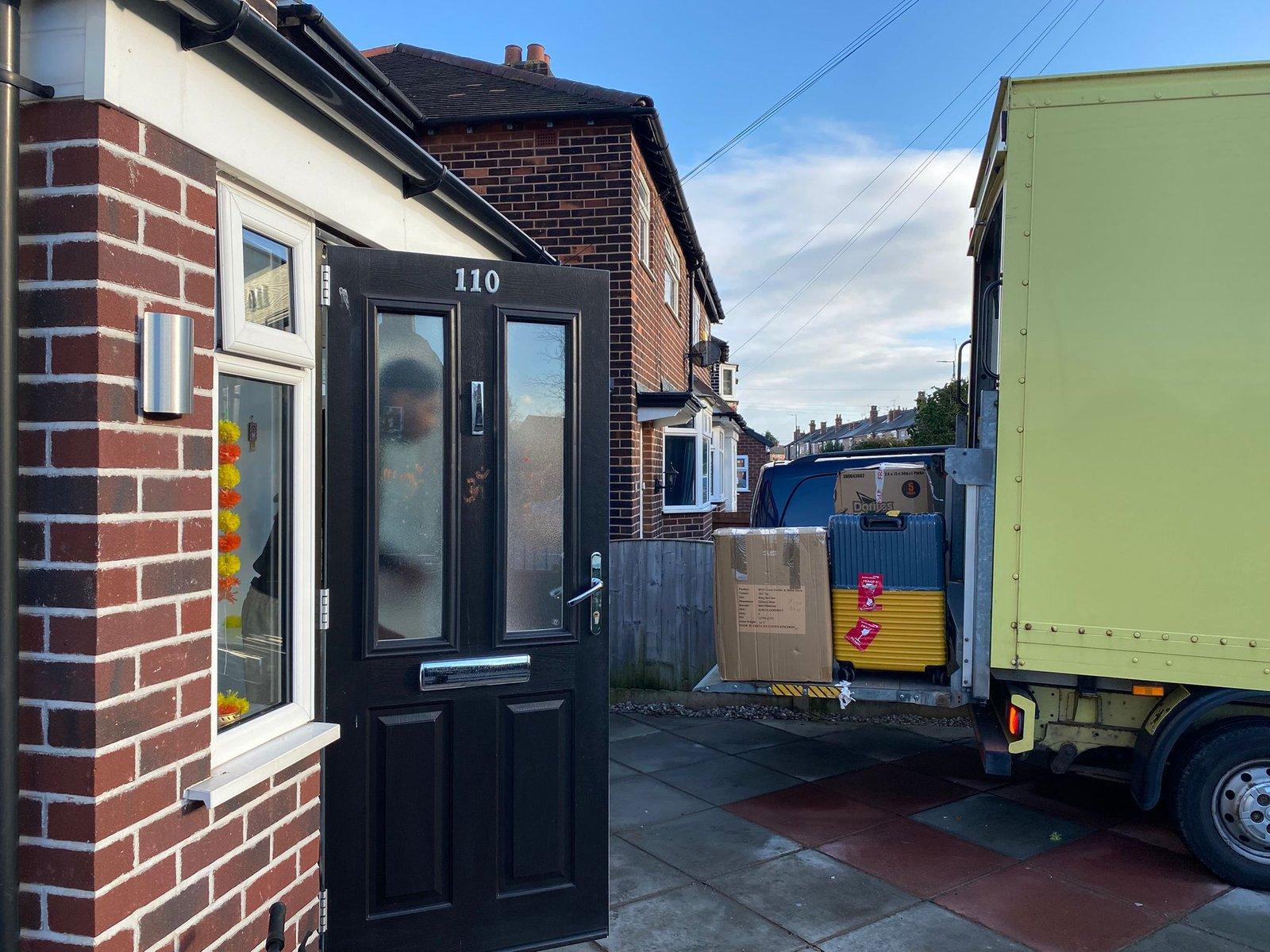 Professional movers at work